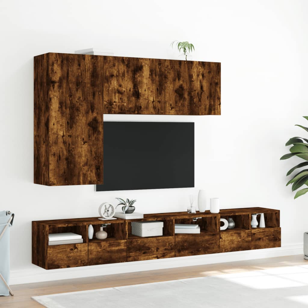 TV Cabinet Wall-mounted 100x30x41 cm Smoked oak
