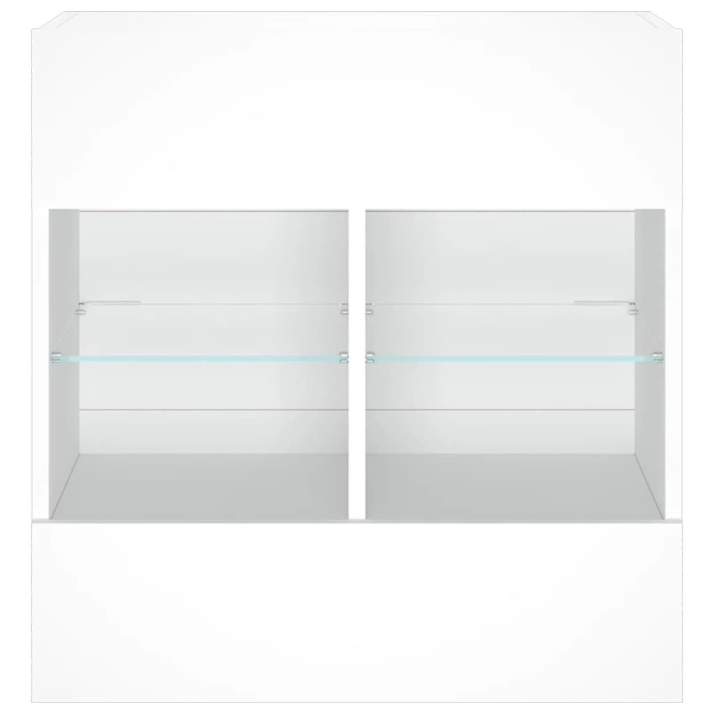 vidaXL TV Wall Cabinet with LED Lights White 58,5x30x60,5 cm 6