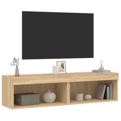 vidaXL TV Cabinets with LED Lights 2 pcs Sonoma Oak 60x30x30 cm 6