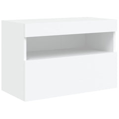 vidaXL TV Wall Cabinet with LED Lights White 60x30x40 cm 3