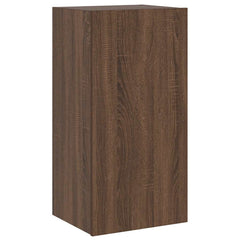 vidaXL TV Wall Cabinet with LED Lights Brown Oak 40.5x35x80 cm 6