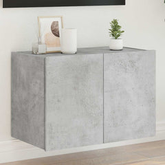 vidaXL TV Wall Cabinet with LED Lights Concrete Grey 60x35x41 cm 1