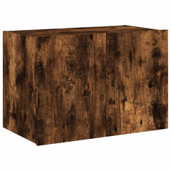 vidaXL TV Wall Cabinet with LED Lights Smoked Oak 60x35x41 cm 3
