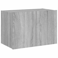 vidaXL TV Wall Cabinet with LED Lights Grey Sonoma 60x35x41 cm 3