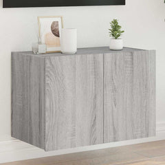 vidaXL TV Wall Cabinet with LED Lights Grey Sonoma 60x35x41 cm 1