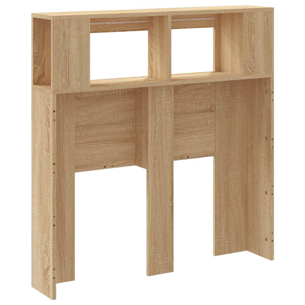 vidaXL LED Headboard Sonoma Oak 100x18,5x103,5 cm Engineered Wood 6