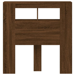 vidaXL LED Headboard Brown Oak 100x18,5x103,5 cm Engineered Wood 5