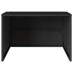 Robot Mower Garage 86x90x52/57 Poly Rattan Black