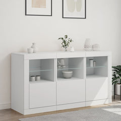 Sideboard with LED Lights 123x37x67 cm White