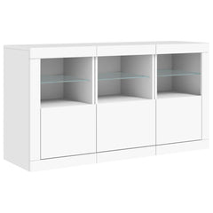 Sideboard with LED Lights 123x37x67 cm White