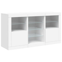 Sideboard with LED Lights 123x37x67 cm White