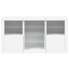 Sideboard with LED Lights 123x37x67 cm White