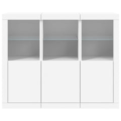 Sideboards with LED Lights 3 pcs Engineered Wood White