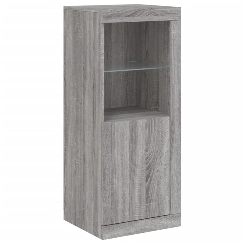 Sideboards with LED Lights 3 pcs Grey Sonoma Engineered Wood