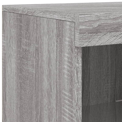 Sideboards with LED Lights 3 pcs Grey Sonoma Engineered Wood