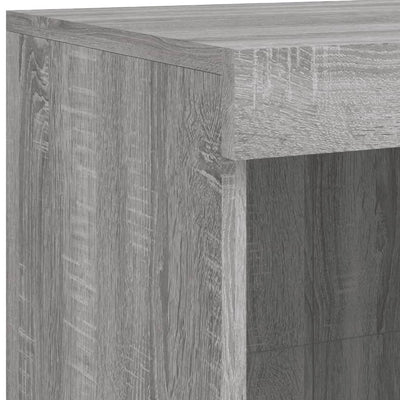 Sideboard with LED Lights Grey Sonoma 202x37x100 cm