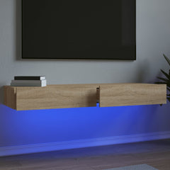 vidaXL TV Cabinet Set with LED Lights 60x35x15.5 cm 2 pcs
