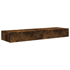 vidaXL TV Cabinets with LED Lights 2 pcs Smoked Oak 60x35x15.5 cm 3