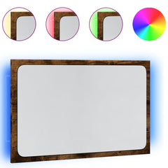 vidaXL LED Bathroom Mirror Sonoma Oak 60x8.5x38 cm Engineered Wood 2