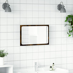 vidaXL LED Bathroom Mirror Sonoma Oak 60x8.5x38 cm Engineered Wood 4