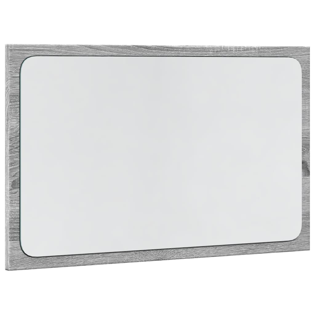 vidaXL LED Bathroom Mirror Grey Sonoma 60x8.5x38 cm Engineered Wood 3