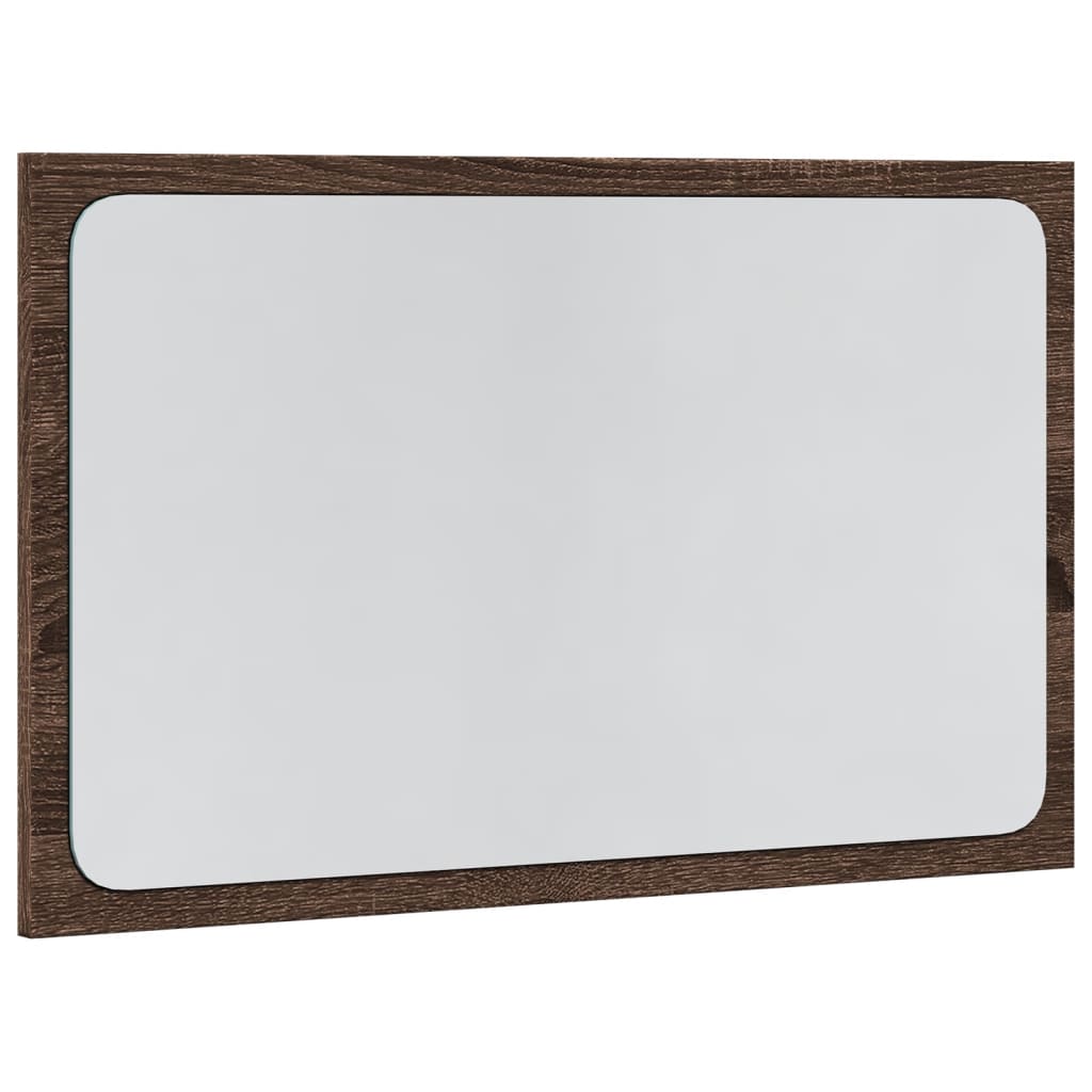 vidaXL LED Bathroom Mirror Brown Oak 60x8.5x38 cm Engineered Wood 3