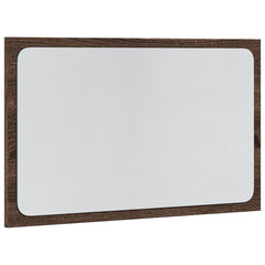vidaXL LED Bathroom Mirror Brown Oak 60x8.5x38 cm Engineered Wood 3