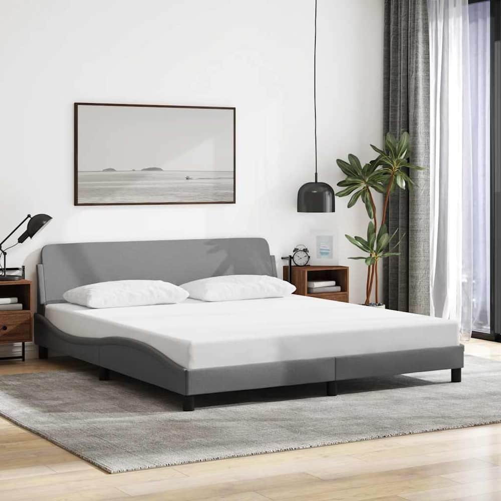 Bed Frame Dover Fabric Light grey