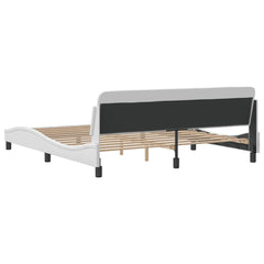 Bed Frame "Dover" Faux Leather white 183 cm 213 cm