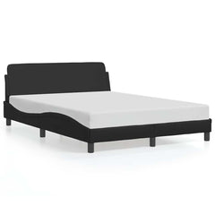 Bed Frame "Dover" Faux Leather Black 135 cm