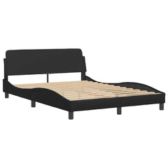 Bed Frame "Dover" Faux Leather Black 135 cm