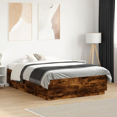 Bed Frame without Mattress Smoked oak