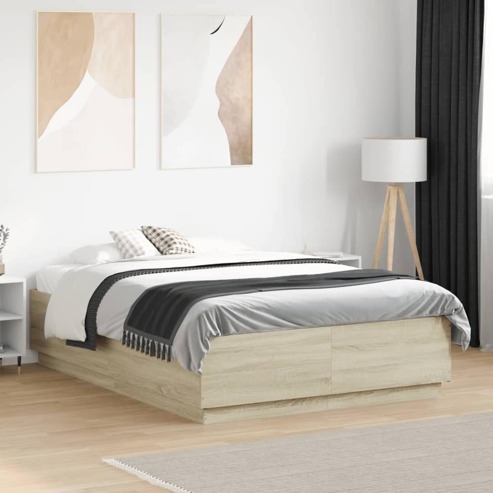 Bed Frame without Mattress Sonoma oak