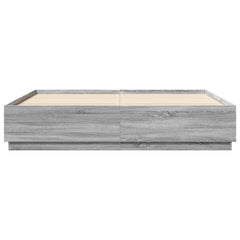 vidaXL Bed Frame without Mattress Grey Sonoma 180x200 cm 4