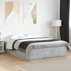 Bed Frame without Mattress 160x200 cm Concrete grey