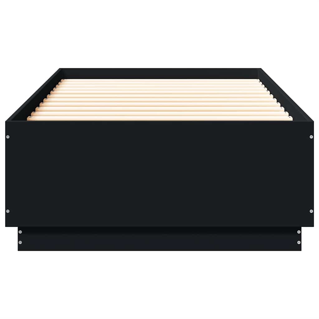 vidaXL Bed Frame without Mattress Black 100x200 cm 4