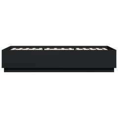 vidaXL Bed Frame without Mattress Black 100x200 cm 5