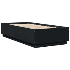 vidaXL Bed Frame without Mattress Black 100x200 cm 6