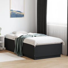 Bed Frame without Mattress 90x200 cm Black
