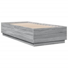 Bed Frame without Mattress 90x200 cm Grey sonoma