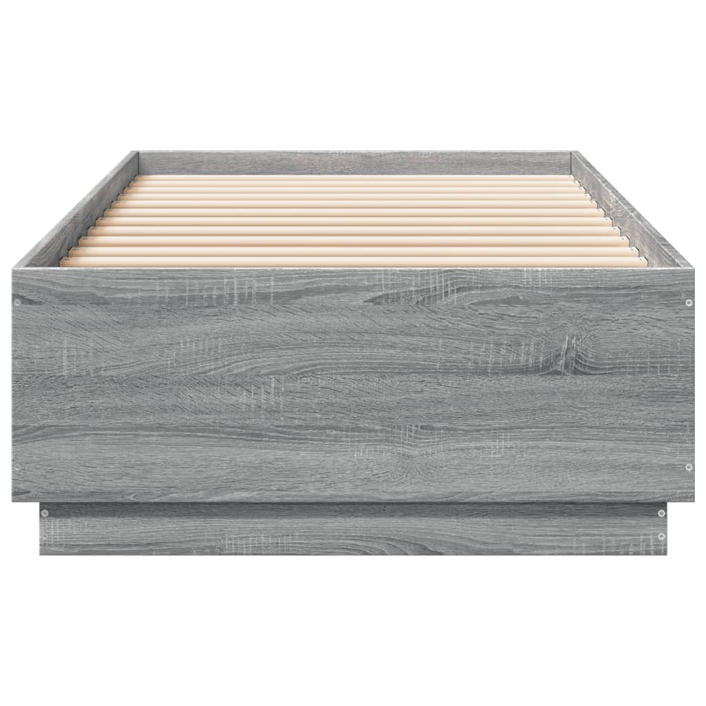 Bed Frame without Mattress 90x200 cm Grey sonoma
