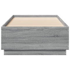 Bed Frame without Mattress 90x200 cm Grey sonoma