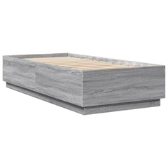 Bed Frame without Mattress 90x200 cm Grey sonoma