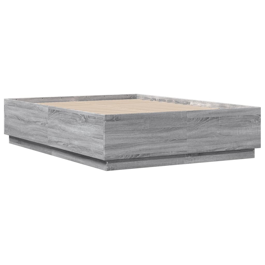 Bed Frame without Mattress Grey sonoma