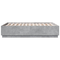 Bed Frame without Mattress 135x190 cm Concrete grey