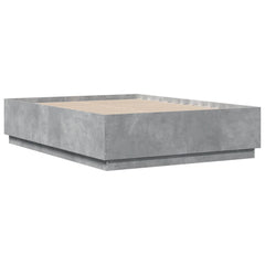 Bed Frame without Mattress 135x190 cm Concrete grey