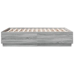 Bed Frame without Mattress 120x190 cm Grey sonoma