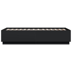 vidaXL Bed Frame without Mattress Black 90x190 cm Single 5
