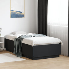 vidaXL Bed Frame without Mattress Black 90x190 cm Single 1