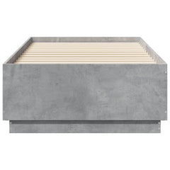 vidaXL Bed Frame without Mattress Concrete Grey 90x190 cm Single 4